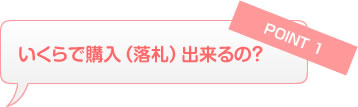 Point1 いくらで購入(落札)出来るの